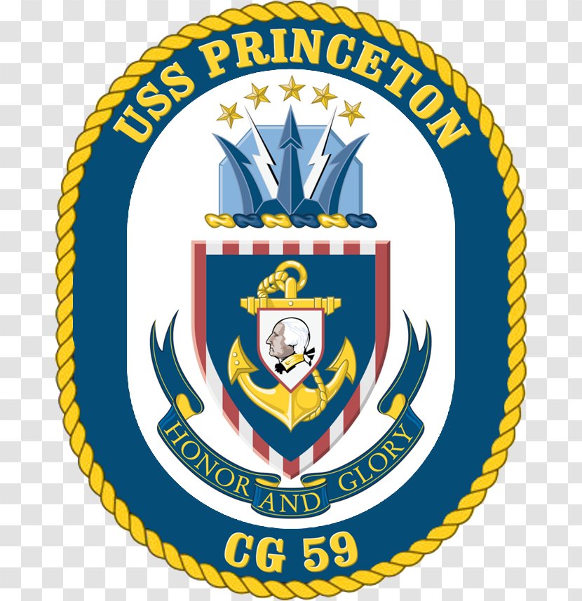 USS Princeton (CG-59) United States Navy Ticonderoga-class Cruiser Warship - Symbol - Crest Transparent PNG