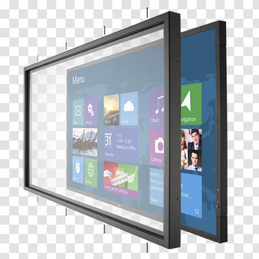 Touchscreen Computer Monitors NEC MultiSync V-3 V-2 Display Solutions - Led Backlit Lcd - Large-screen Transparent PNG