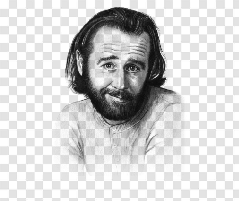 George Carlin Art Canvas Print Sketch - Person Transparent PNG