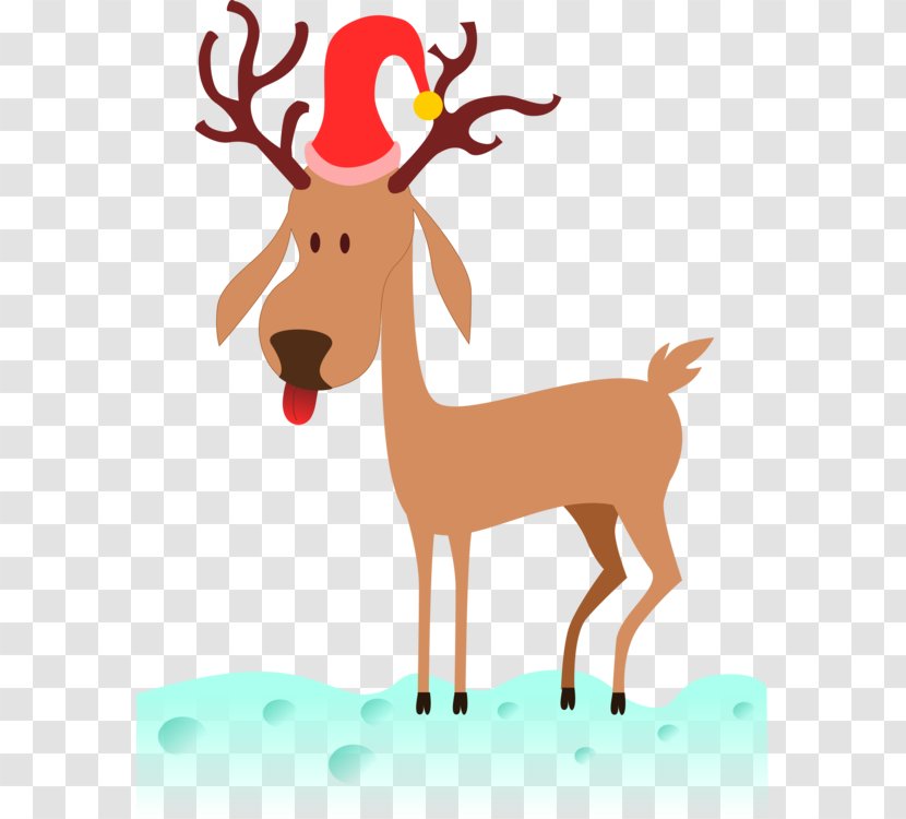 Reindeer Rudolph Santa Claus Clip Art - Sob Cartoon Transparent PNG