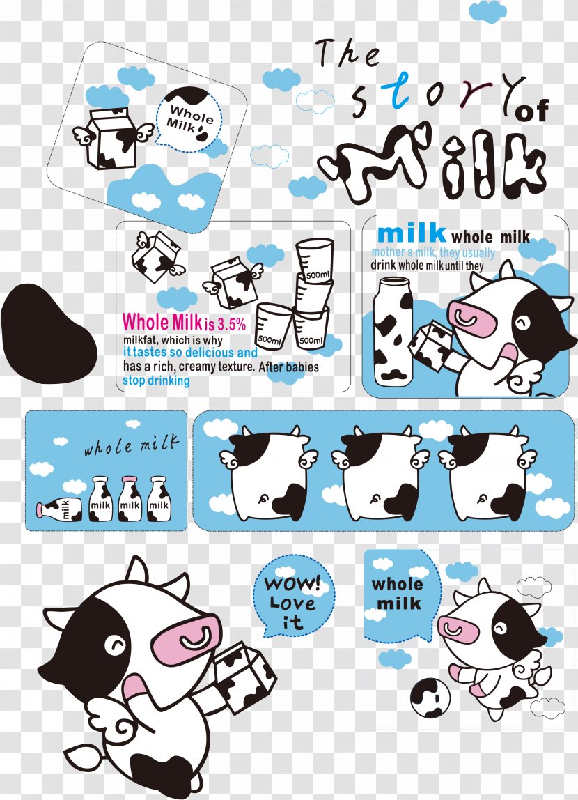 Cow's Milk Dairy Cattle - Technology - Cute Cow Transparent PNG