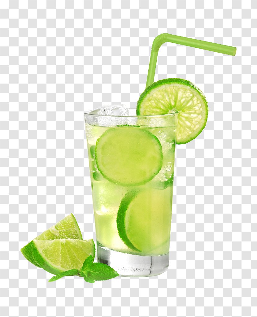 Mojito Caipirinha Cocktail Juice Cachaxe7a - Key Lime - Ice Lemon Transparent PNG