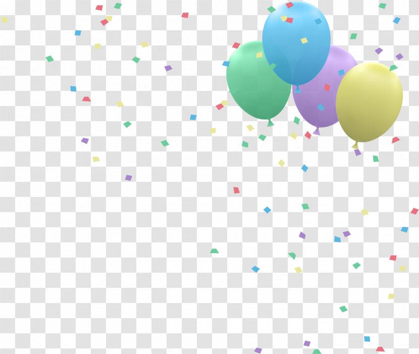 Balloon Confetti Party Supply Pattern Transparent PNG