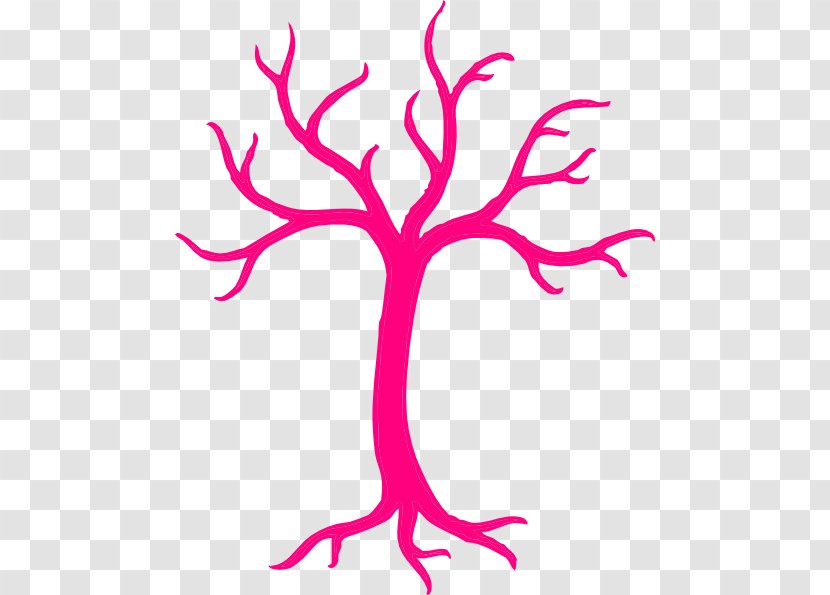 Clip Art Vector Graphics Tree Branch Trunk - Watercolor - Pink Transparent PNG