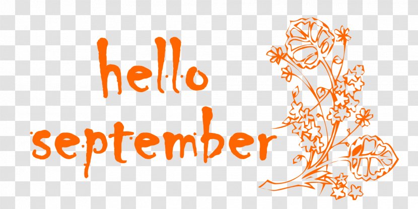 Hello September. - Logo - Orange Transparent PNG