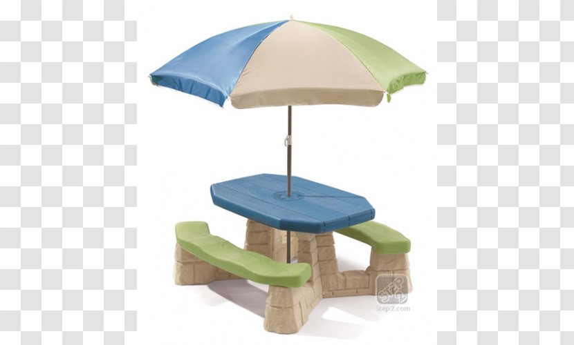 Picnic Table Step2 Naturally Playful Playhouse Climber And Swing Extension Umbrella - Outdoor Furniture Transparent PNG