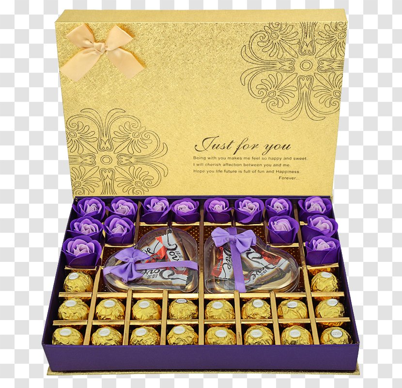 Praline Chocolate Box Gift - Art - Roses And Transparent PNG