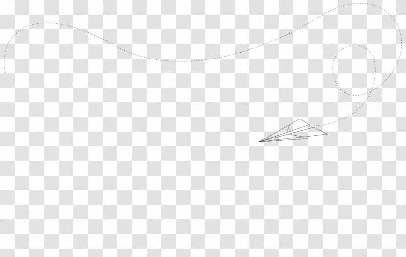 White Line Angle - Black And - Paper Airplane Transparent PNG