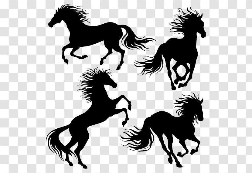 Horse Rearing Stallion Clip Art - Tack - Dark Transparent PNG