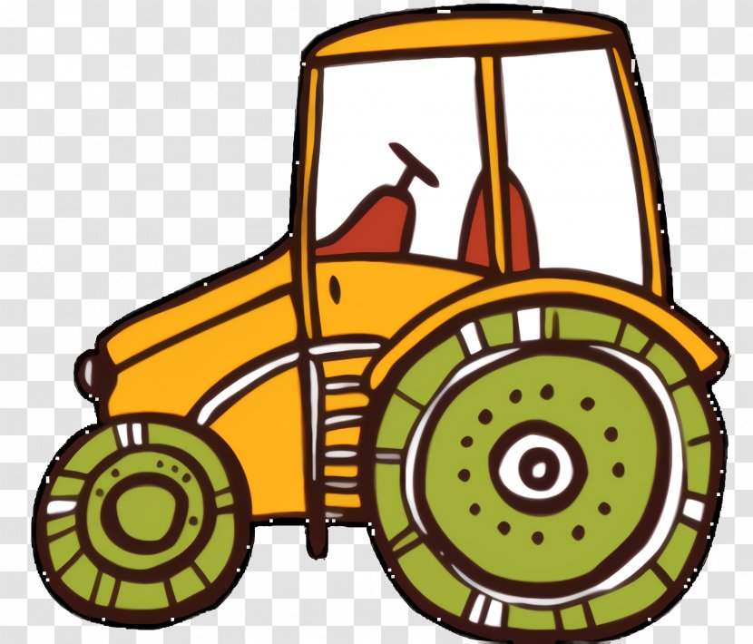 Yellow Background - Vehicle - Rolling Tractor Transparent PNG