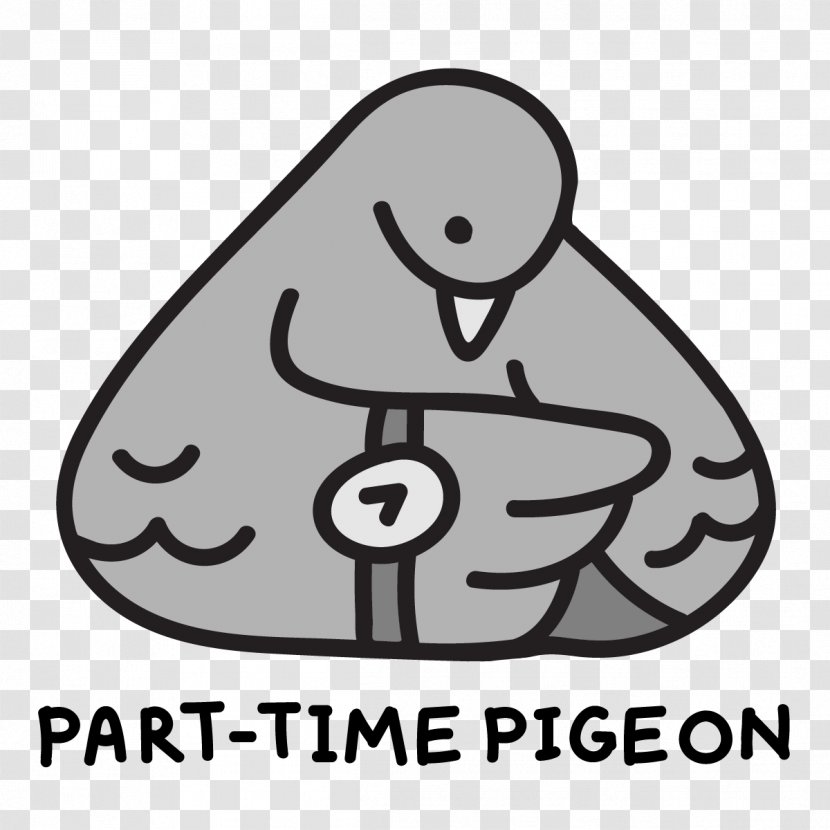 Columbidae Domestic Pigeon Part-time Contract Animal Clip Art - Black And White - Story Transparent PNG