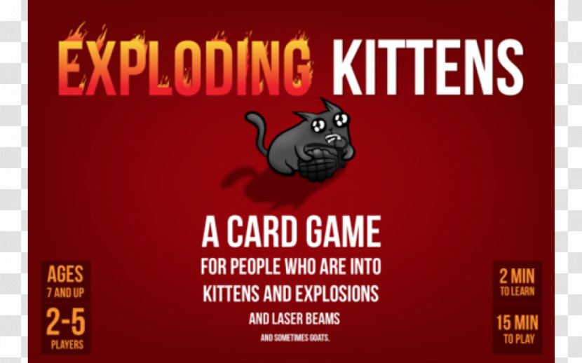 Exploding Kittens Card Game Logo Banner Brand - Cards Transparent PNG