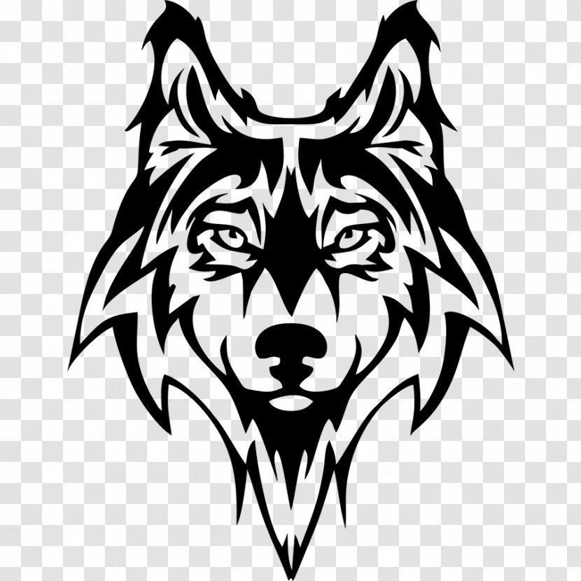 Royalty-free Gray Wolf Clip Art - Black And White - Depositphotos Transparent PNG