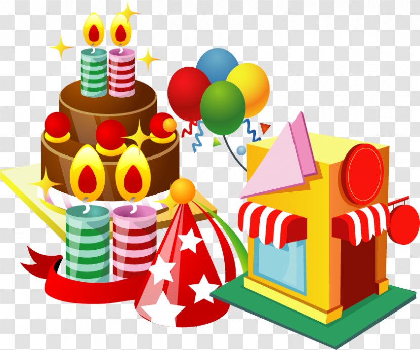 Birthday Cake Christmas - Candle Vector Material Transparent PNG