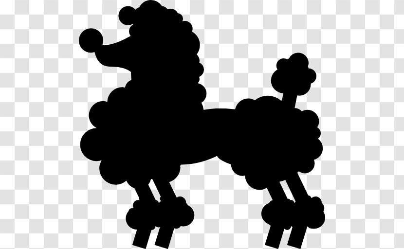 Standard Poodle Silhouette - Monochrome Photography - Cute Dog Transparent PNG
