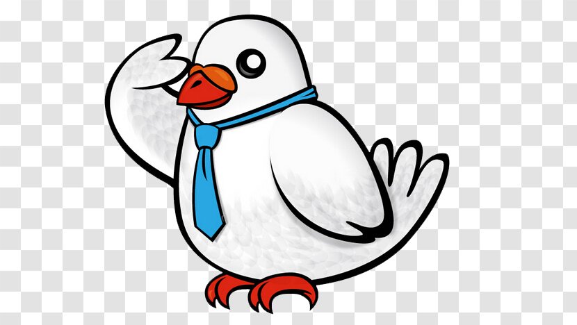 Rock Dove Cartoon Bird - Designer - Pigeons Salute Transparent PNG