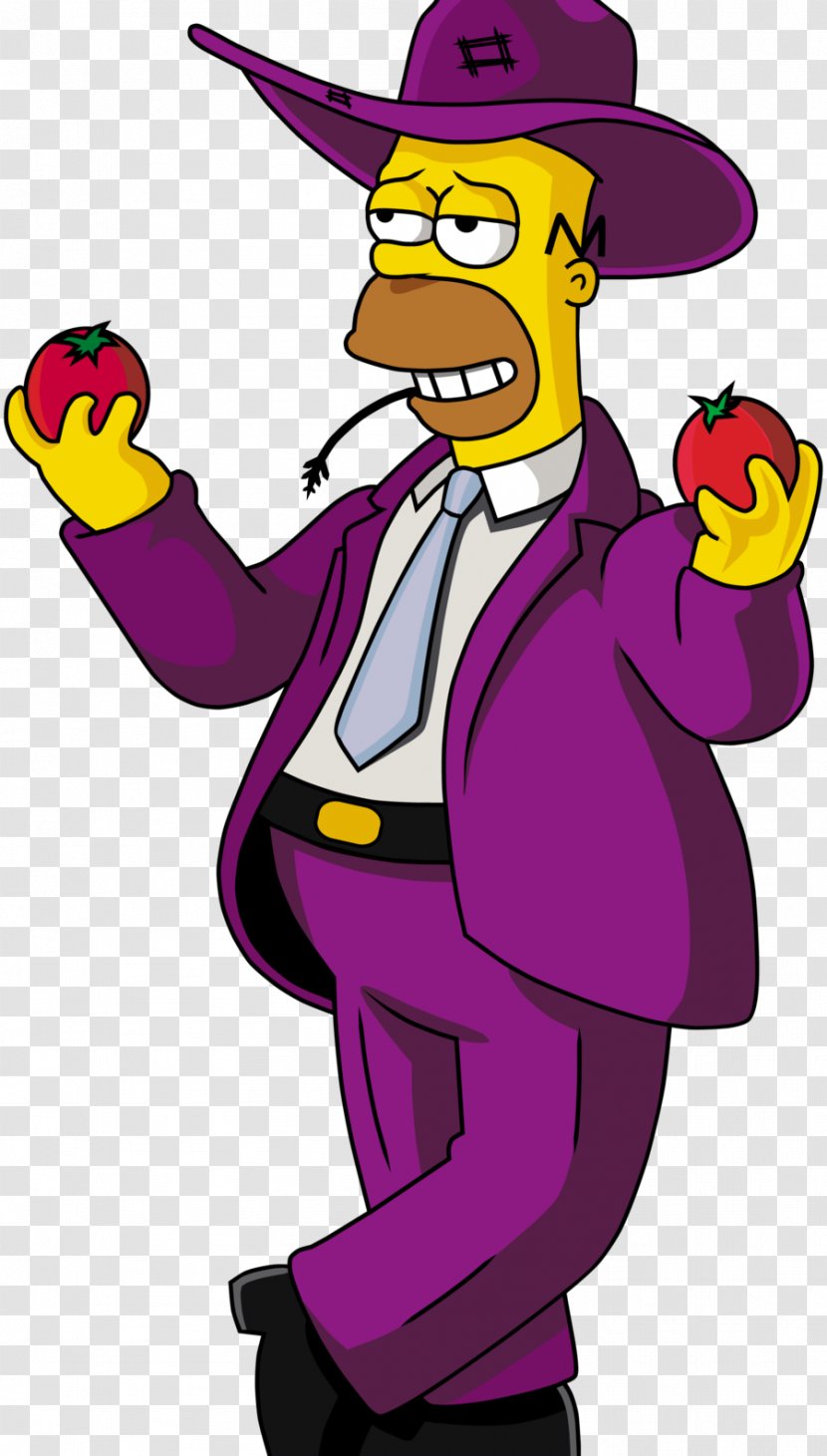 Homer Simpson Bart Purple Character Mulberry - Headgear - Homero Transparent PNG