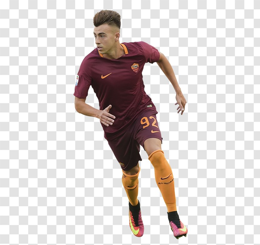 Stephan El Shaarawy A.S. Roma Jersey Football Player - Uniform Transparent PNG