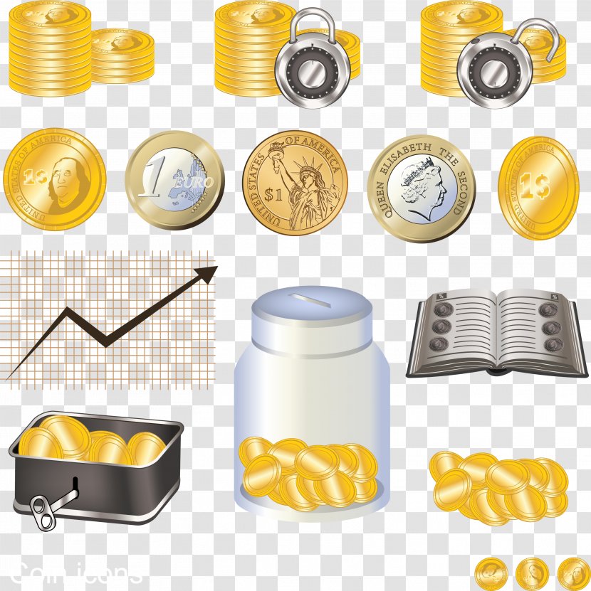 Coin Money Clip Art - Stock Photography - Data Analysis Table Element Transparent PNG