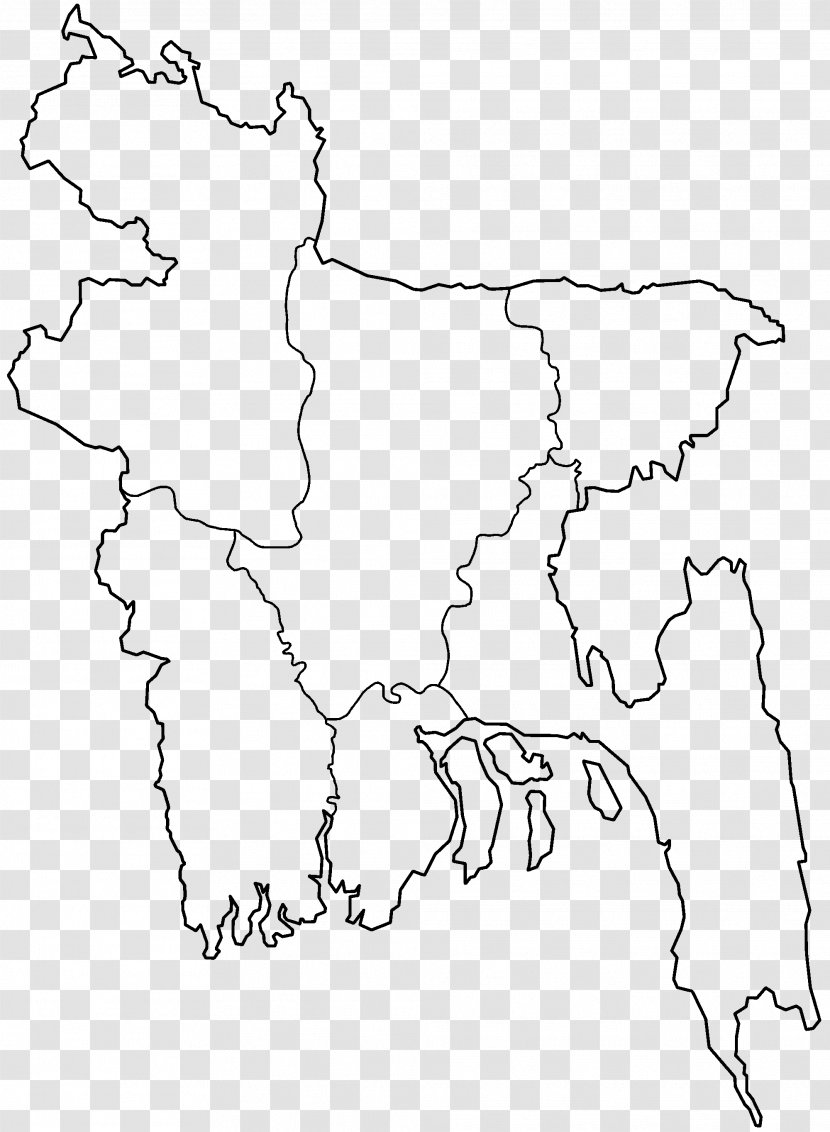 Districts Of Bangladesh Blank Map Division - Pakistan Transparent PNG
