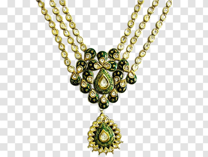 Jewellery Necklace Charms & Pendants Chain Kundan - Estate Jewelry - Jewels Transparent PNG