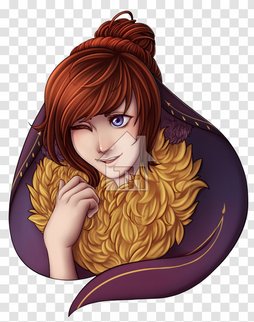 Brown Hair Coloring Legendary Creature Cartoon - Heart - Crwn Transparent PNG