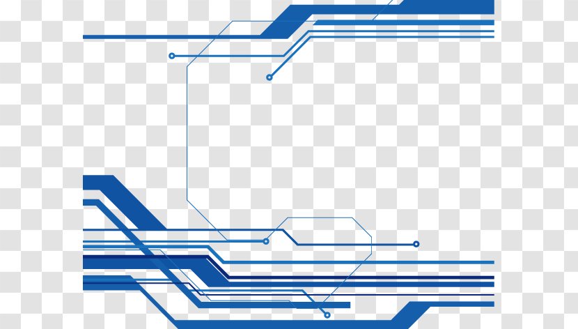 Technology Euclidean Vector - Parallel - Blue Line Border Transparent PNG