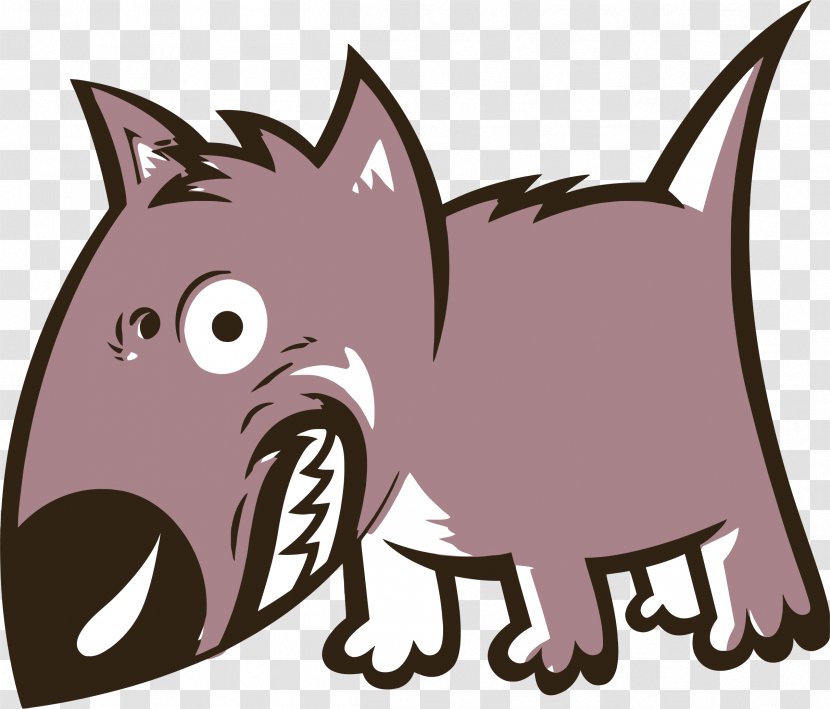 Pit Bull Bulldog Growling Cat Clip Art - Tail - Dog Cartoon Transparent PNG
