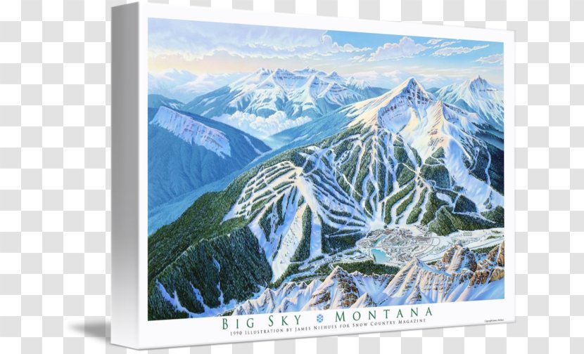 Mount Scenery Painting Gallery Wrap Glacial Landform Canvas - Printing Transparent PNG