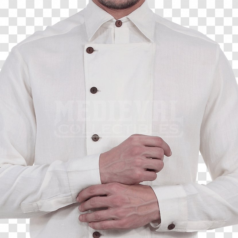 Tuxedo Neo-Victorian Victorian Era Dress Shirt - White - Side Transparent PNG