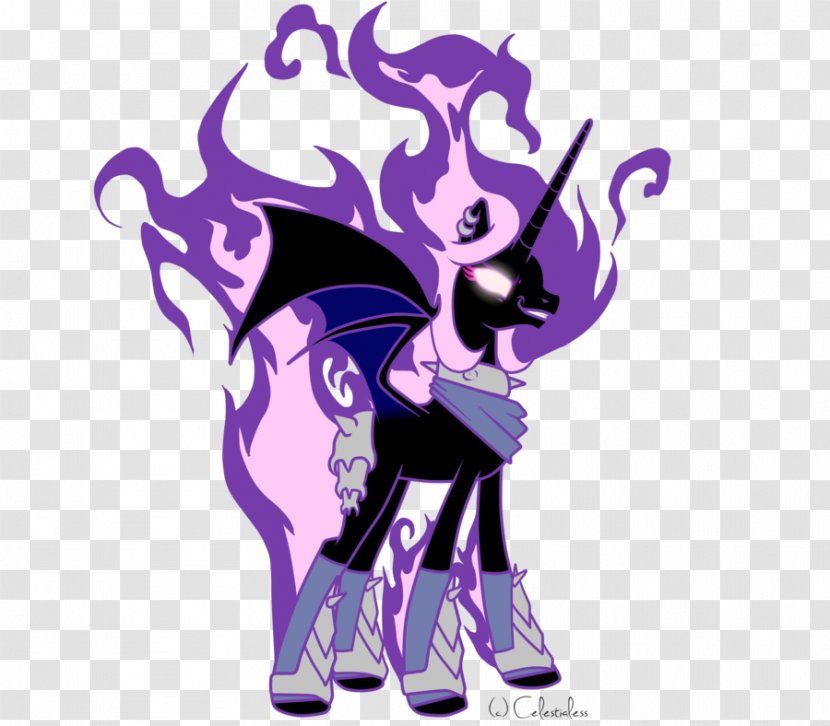 Rainbow Dash Rarity Princess Luna Pony Winged Unicorn - Purple - Pissed Off Picture Transparent PNG