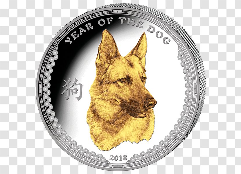 Dog Breed Coin German Shepherd Silver Gold - Carnivoran Transparent PNG