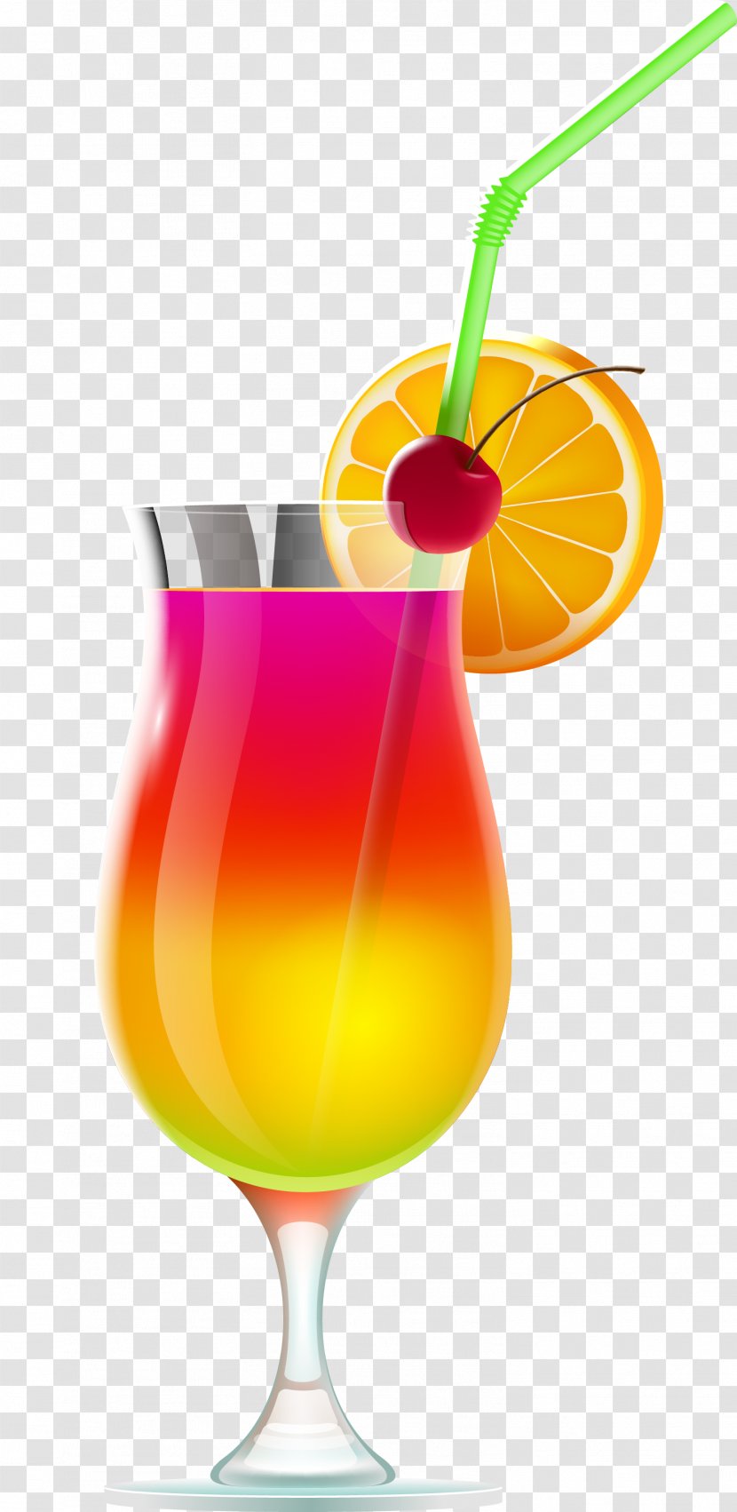 Cocktail Orange Juice Soft Drink Mai Tai - Silhouette - Dream Colorful Transparent PNG
