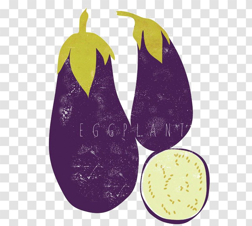 Italian Cuisine Eggplant Vegetable Art Illustration - Food - Cartoon Transparent PNG