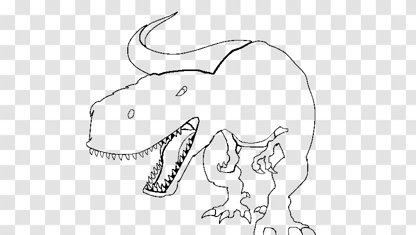 Drawing /m/02csf Carnivora Line Art Clip - Heart - Dinosaurio Dibujos Transparent PNG