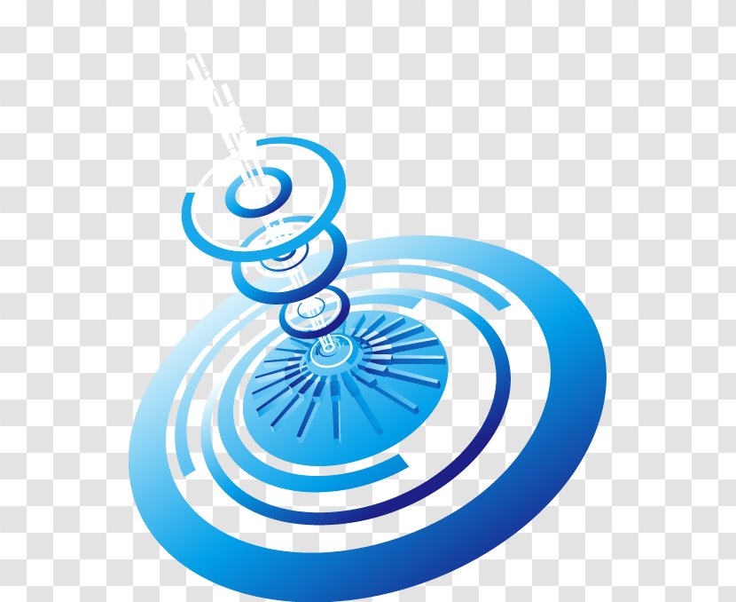 Gear Blue Clip Art - Shaft - Digital Technology Swirl Circle Transparent PNG