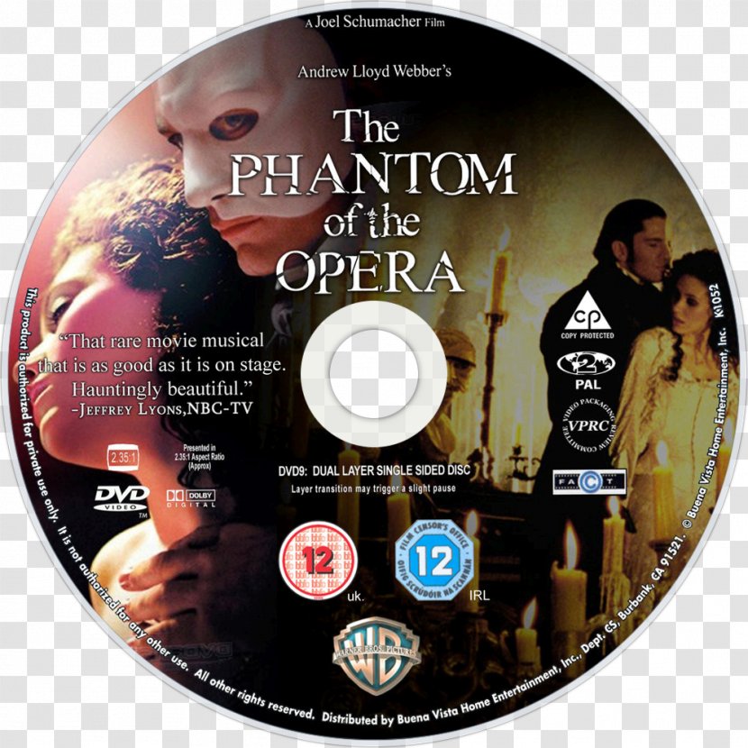 The Phantom Of Opera DVD Film Poster Transparent PNG