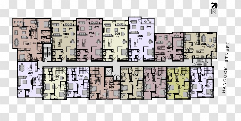 Floor Plan Storey Condominium - Rectangle - Second Transparent PNG