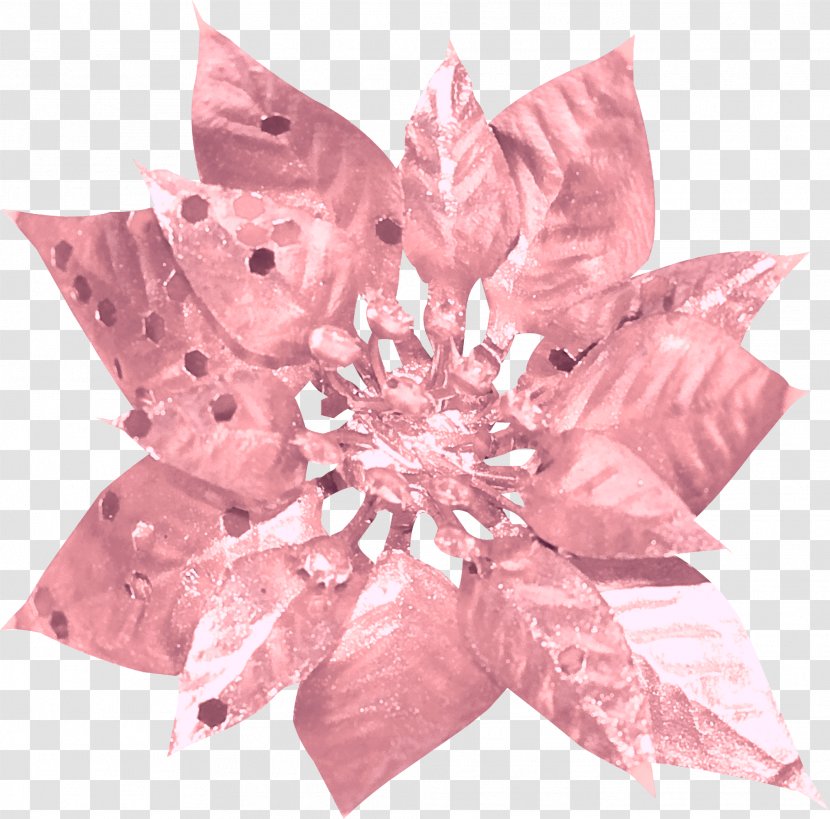 Christmas Gold Flower Clip Art Transparent PNG