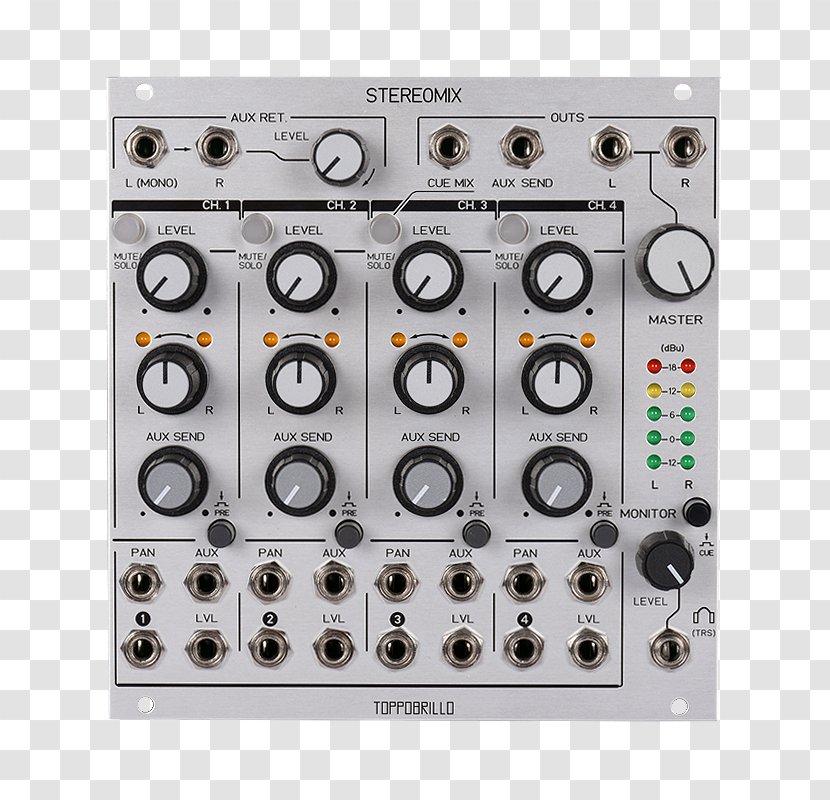 Sound Synthesizers Modular Synthesizer Audio Mixers Mixing Doepfer A-100 - Disc Jockey - Stereo Ribbon Transparent PNG