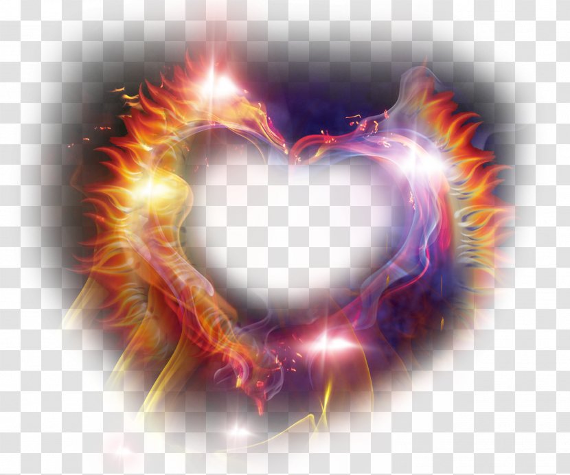 Luminous Flame Ring Of Fire Combustion - Heart - Heart-shaped Transparent PNG