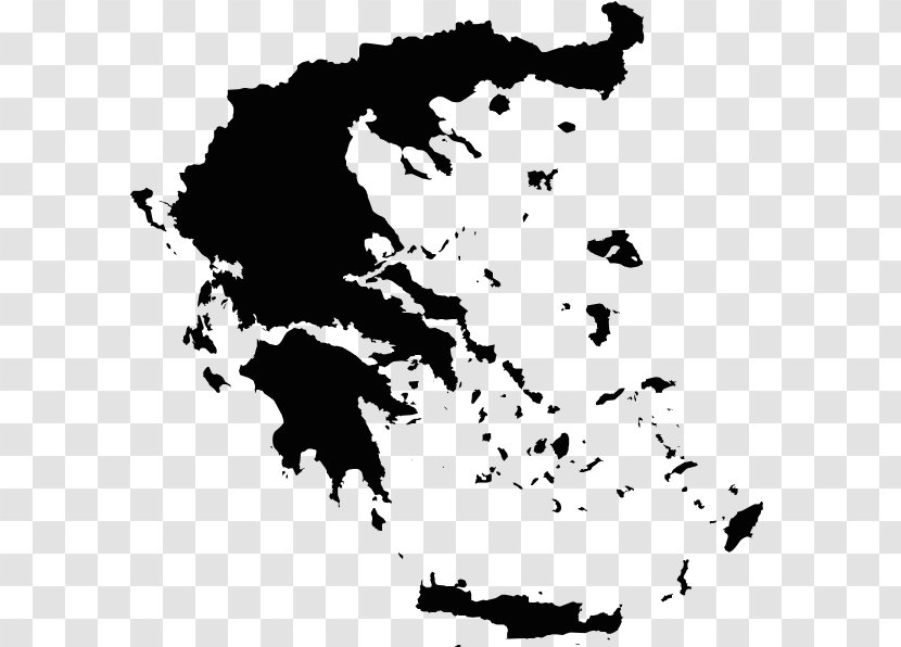 Greece Map Stock Photography Royalty-free - Monochrome Transparent PNG