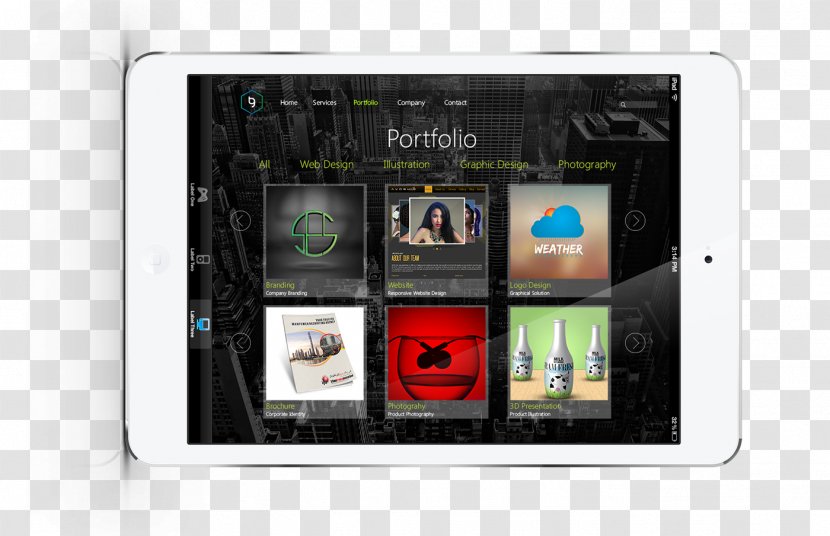 Portable Media Player Multimedia Display Device Advertising Electronics - Technology - Illustrator Behance Transparent PNG