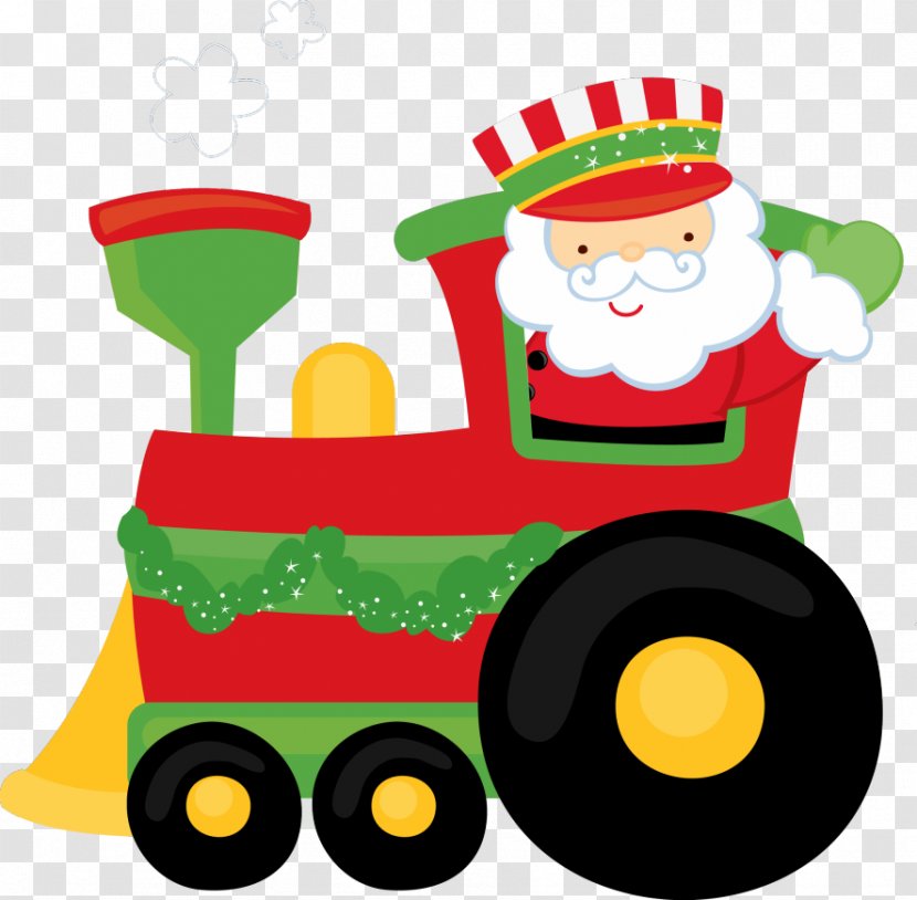 Santa Claus Train Christmas Clip Art - Decoration Transparent PNG