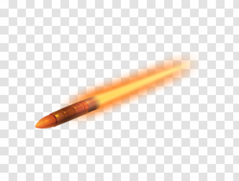 Pencil - Orange - Rocket Splash Effect Transparent PNG