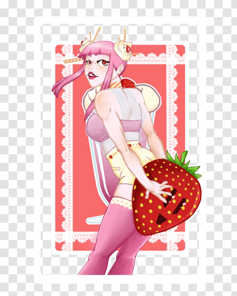 Amour Sucré Milkshake Character Tasty - Watercolor - Strawberry Transparent PNG