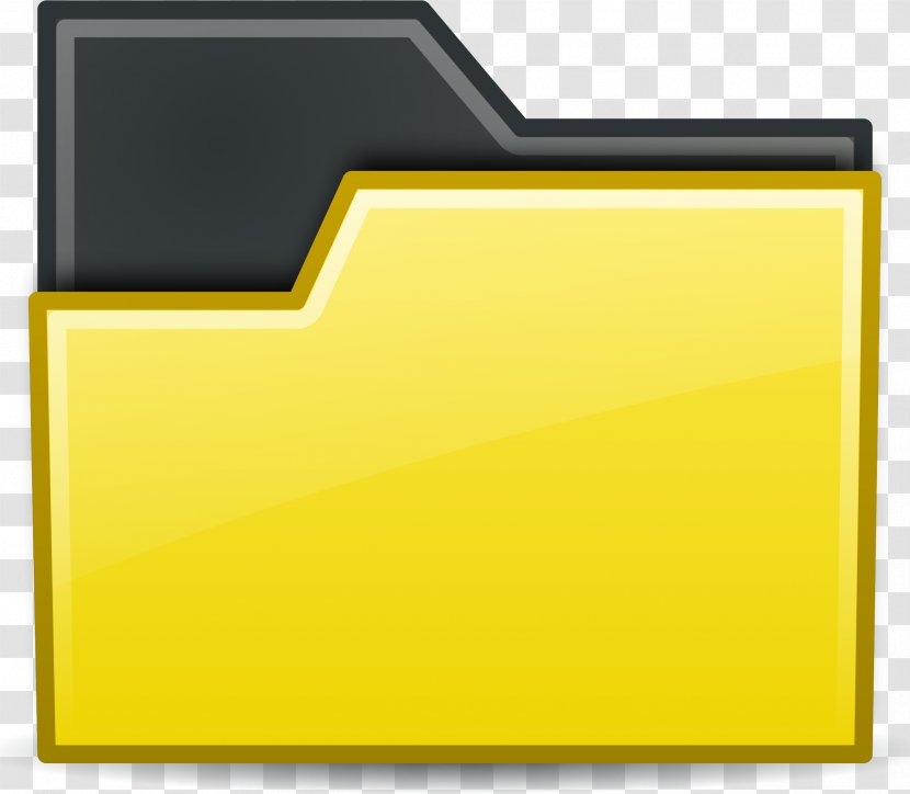 Clip Art File Folders Directory - Yellow - Folder Transparent PNG