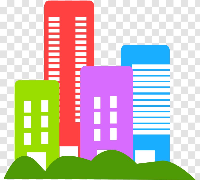 Building Free Content Clip Art - Highrise - City Skyline Clipart Transparent PNG