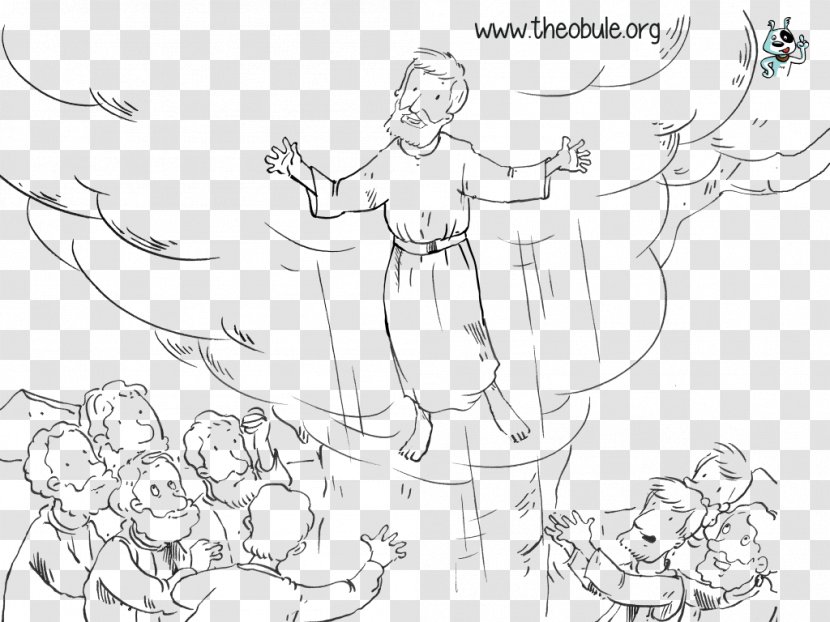 Ascension Day Coloring Book Apostle Line Art - Christian Church - Jesus Christ Transparent PNG