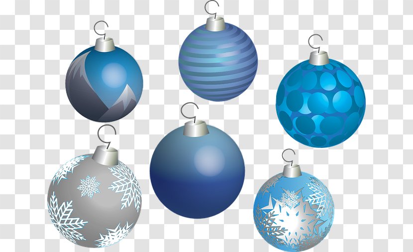 Christmas Ornament Blue Decoration Card - Ball Transparent PNG